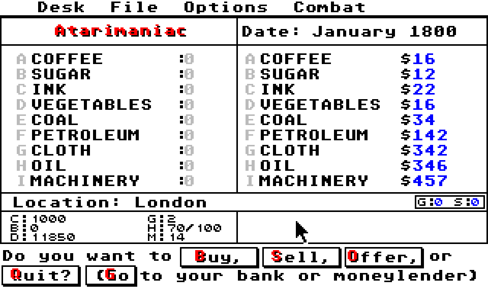 Taipan II atari screenshot
